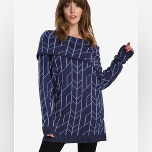 Her Universe DC Comics Wonder Woman Off The Shoulder Womens Cowl Neck Sweater